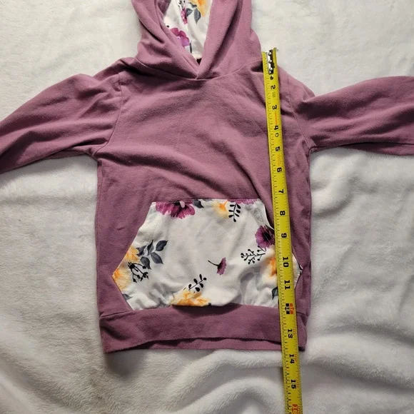 Sweater Pants Baby Girls 2T Toddler Hoodie Floral Purple Fall 2PC - Picture 2 of 12
